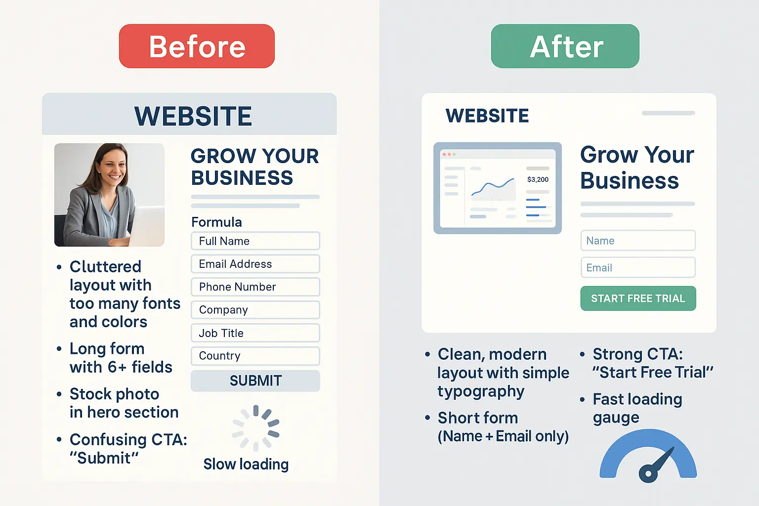 landing page design